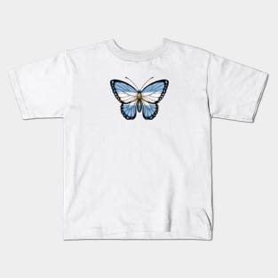 Argentine Flag Butterfly Kids T-Shirt